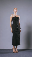 Corset Botões Roe Preto