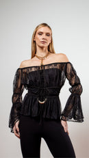 Blusa Bata Sarah Preto