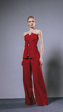 Corset Botões Roe Red