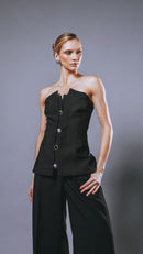 Corset Botões Roe Preto