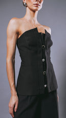 Corset Botões Roe Preto