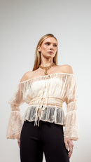 Blusa Bata Sarah Off White